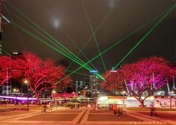 Sunsuper Night Sky Lasers, South Bank, Brisbane