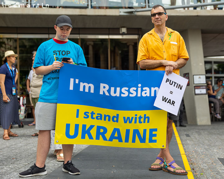 Stand With Ukraine Protest, King George Square, Brisbane