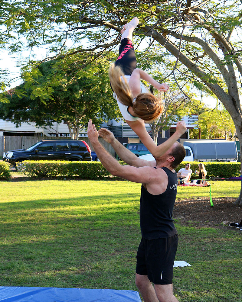 Dom teaching Taylah a lesson for wearing “catch me if you can” pants