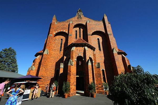The outside of St. Brigid’s Church