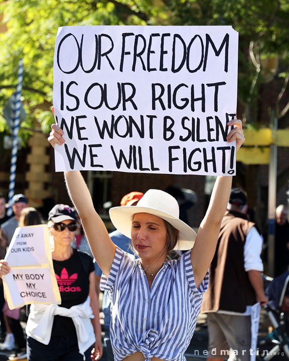 Freedom Rally, Brisbane Botanic Gardens