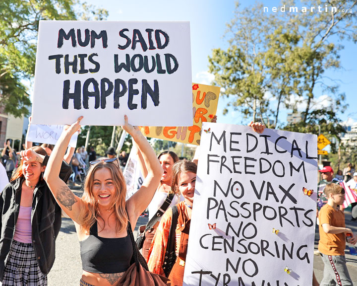 Freedom Rally, Brisbane Botanic Gardens