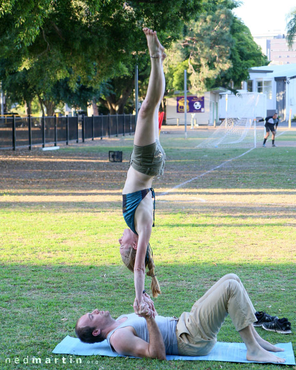 Bronwen, Acro at Davies Park, West End