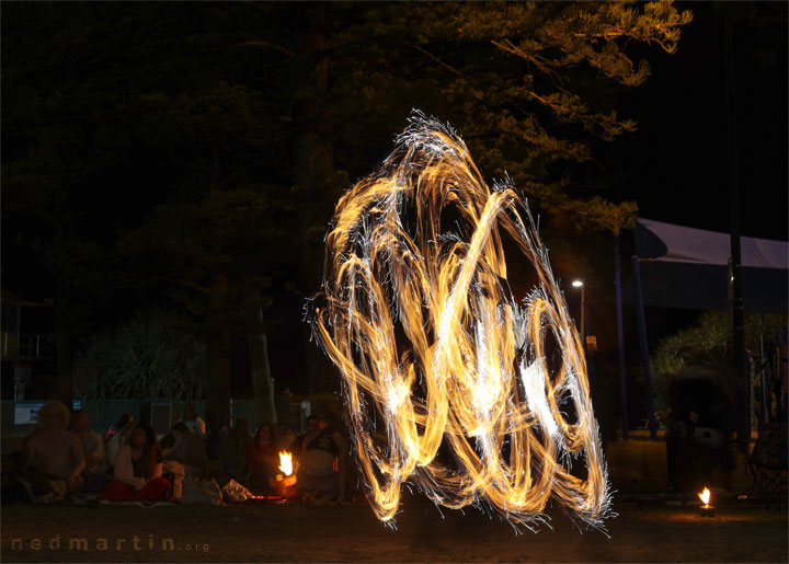 Burleigh Bongos and Fire-twirling