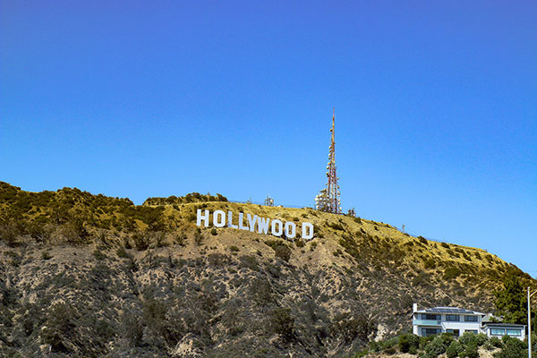 The famous Hollywood sign