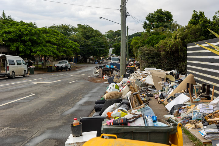 Flood damage, Torwood St, Auchenflower