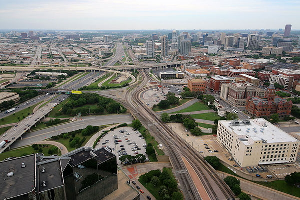 Dallas has many roads, seen from Reunion Tower