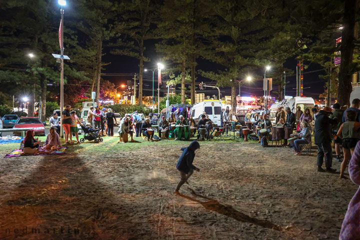 Burleigh Bongos and Fire-twirling