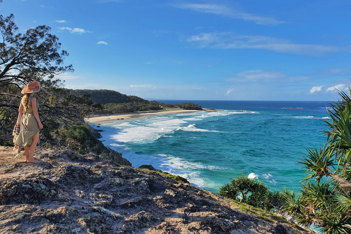 Bronwen looking at Frenchmans Beach