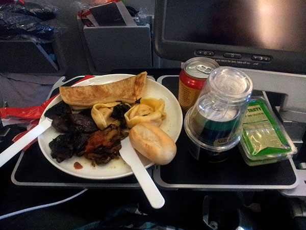The first-class food Qantas managed to find for me