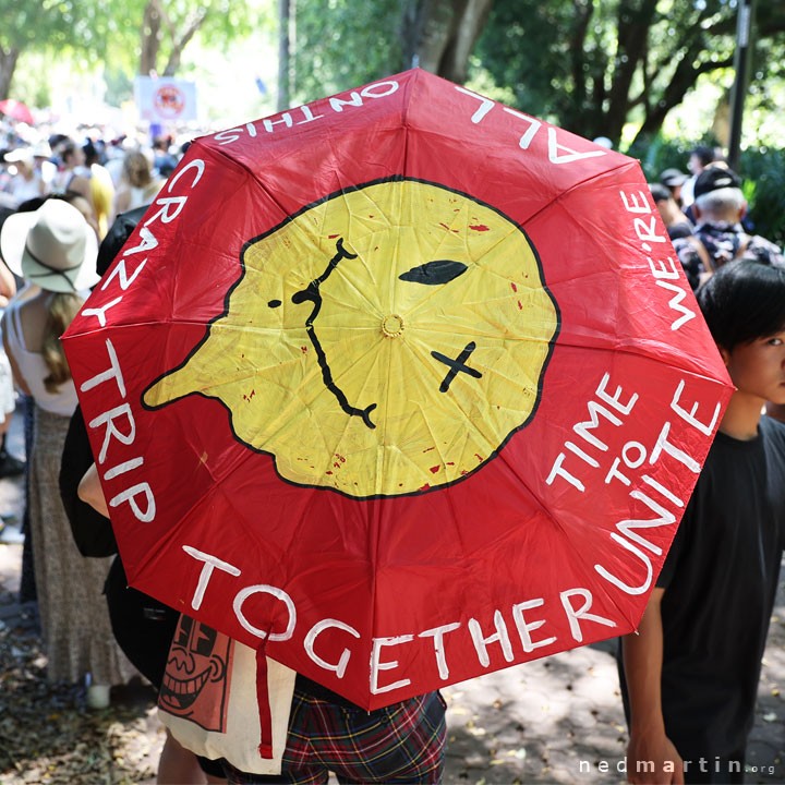 Freedom Rally, Brisbane Botanic Gardens