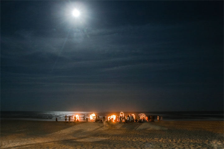 Burleigh Bongos and Fire Twirling