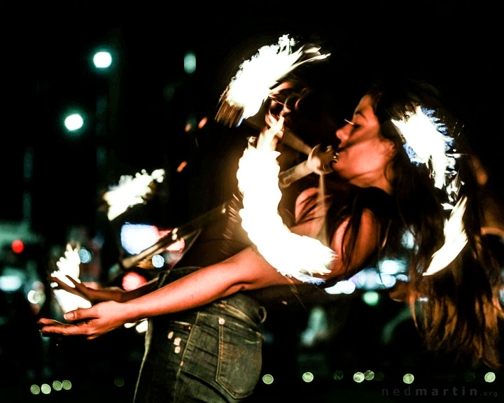 Fire Twirling at Burleigh Bongos