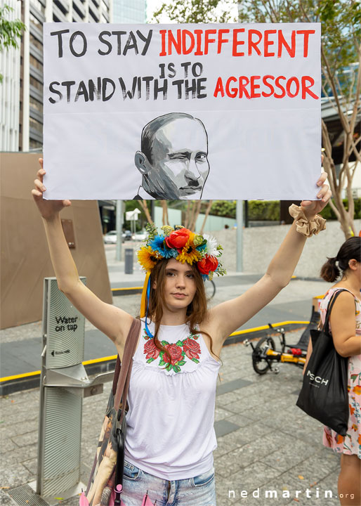 Stand With Ukraine Protest, King George Square, Brisbane