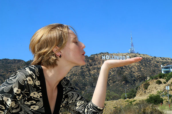 Bronwen at the Hollywood sign
