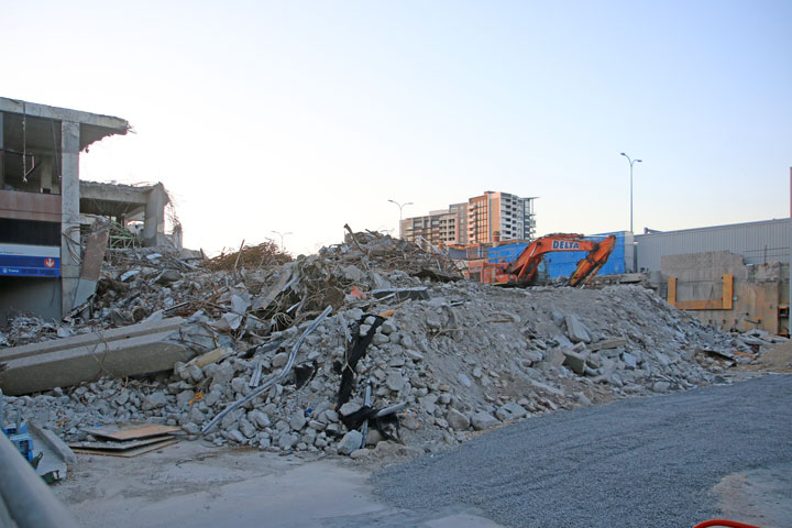 Roma St Transit Centre being knocked down