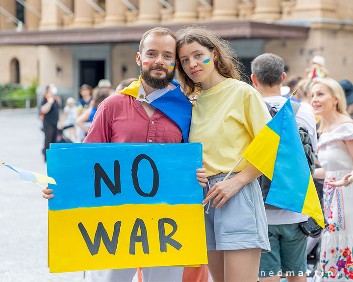 Stand With Ukraine Protest, King George Square, Brisbane