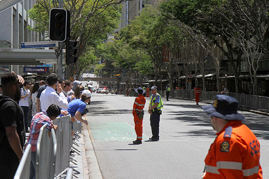 The roads are again shut as another motorcade goes by