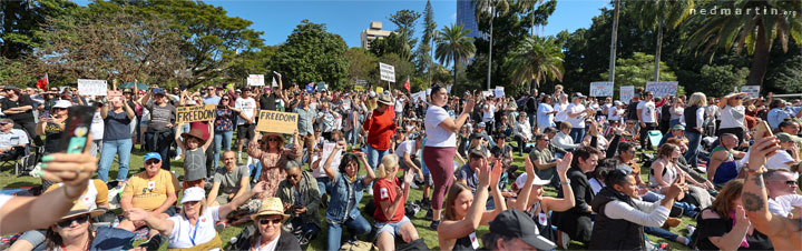 Freedom Rally, Brisbane Botanic Gardens