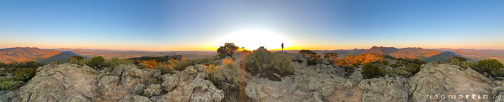 Bronwen & Carissa watching the sun rise from Mt Maroon