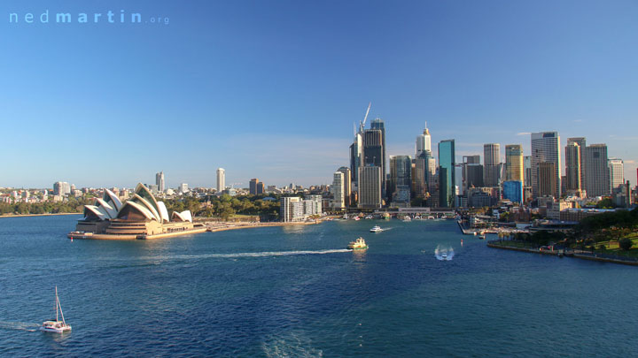 Sydney Opera House as seen from the Sydney Harbour Bridge