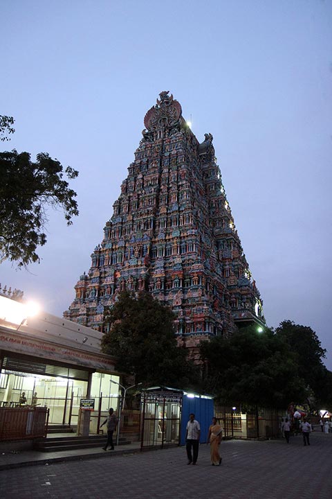 Meenakshi Amman Temple from the outside, Madurai