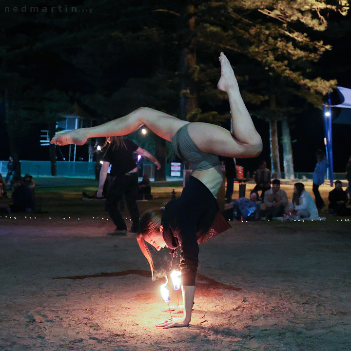 Courtney, Fire Twirling at Burleigh Bongos