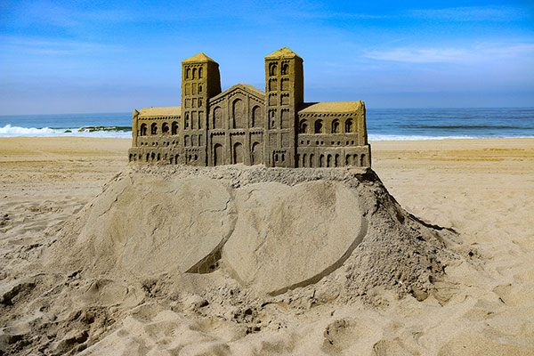 Sandcastle on the beach