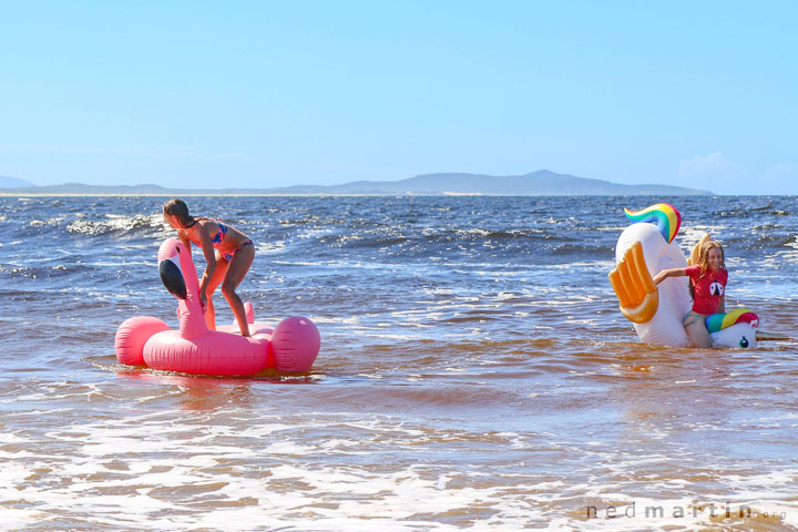 Bronwen & Jacqui with their inflatable animals now well trained