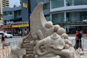 Sand castles at the Gold Coast