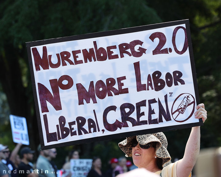 Freedom Rally, Brisbane Botanic Gardens