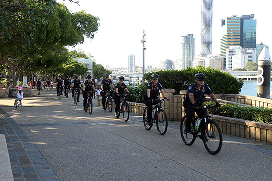 There were huge amounts of police on bicycles