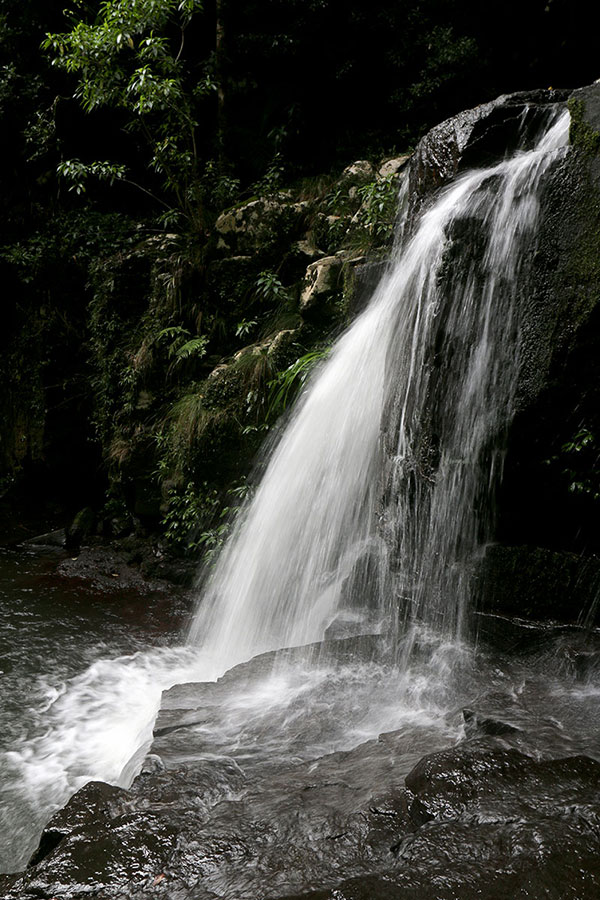 A waterfall