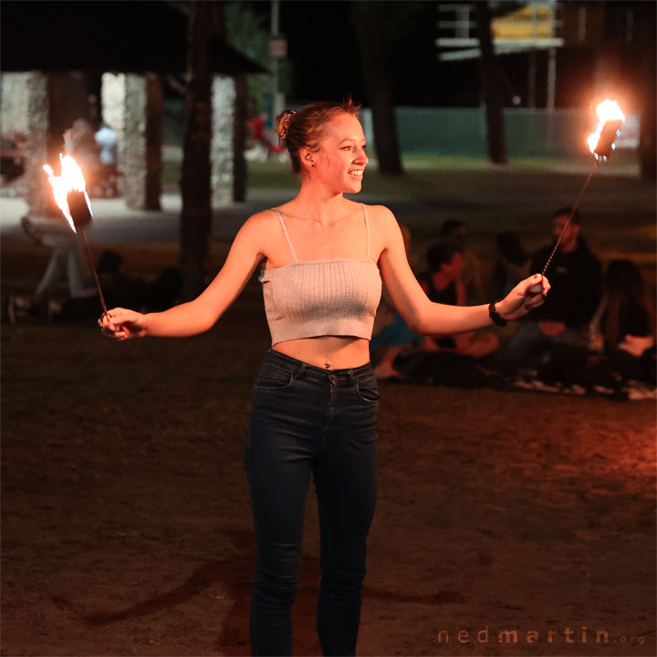 Burleigh Bongos and Fire-twirling