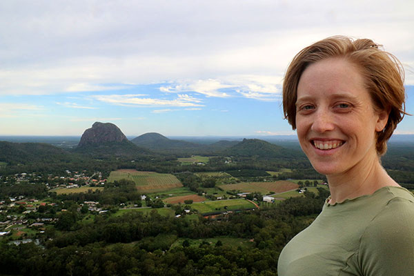 Bronwen on top of Mount Ngungun