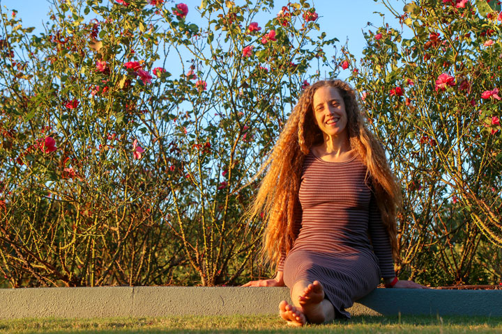 Bronwen & her very frizzy hair at New Farm Park