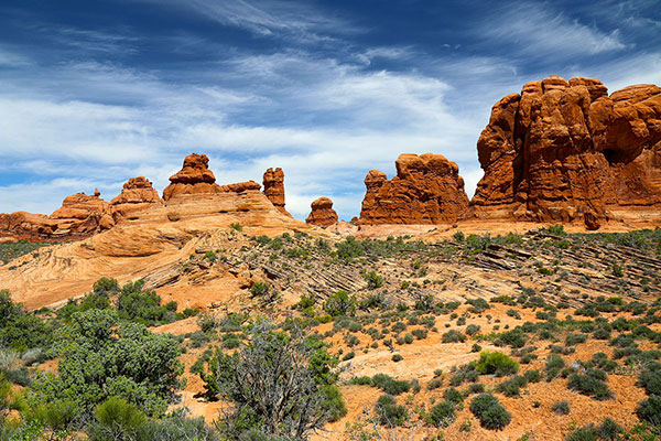 Rocks and tortured landscape everywhere