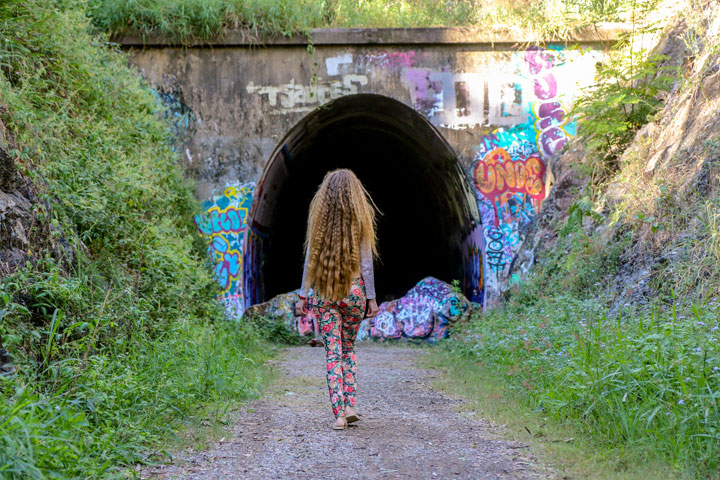 Bronwen at Ernest Junction Tunnel