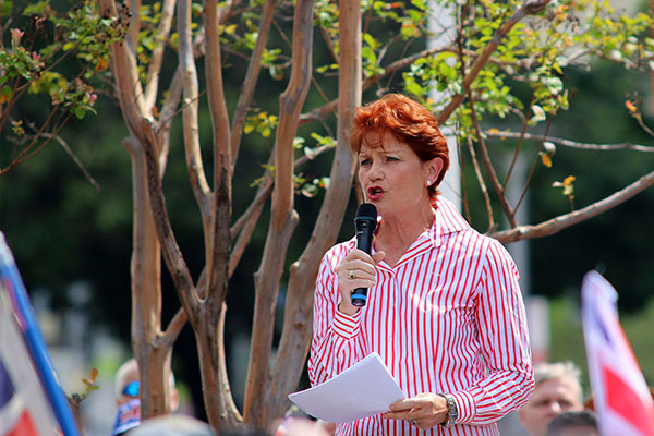 Pauline Hanson was a popular speaker, and assured everyone she was not a racist