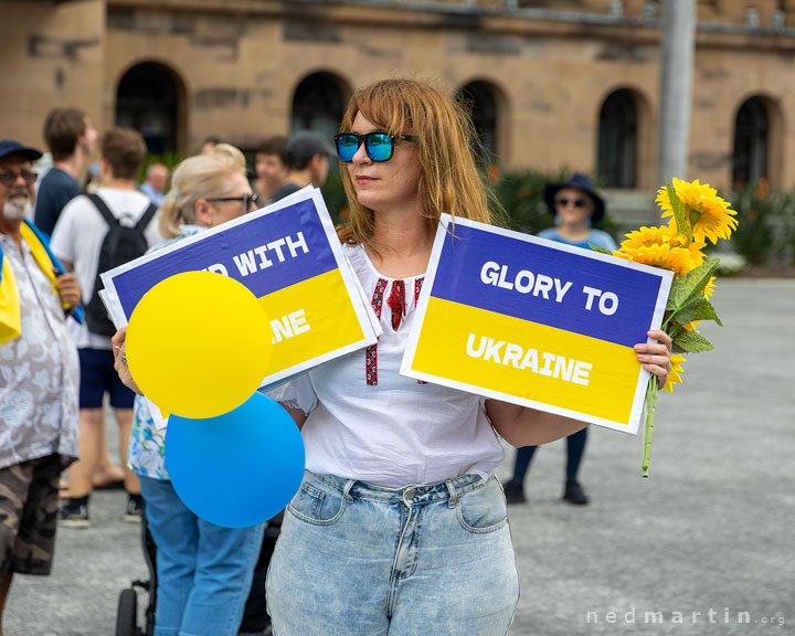 Stand With Ukraine Protest, King George Square, Brisbane