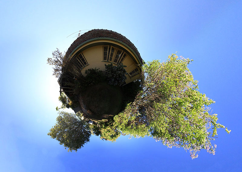 My first ever “Little Planet” – The Backyard