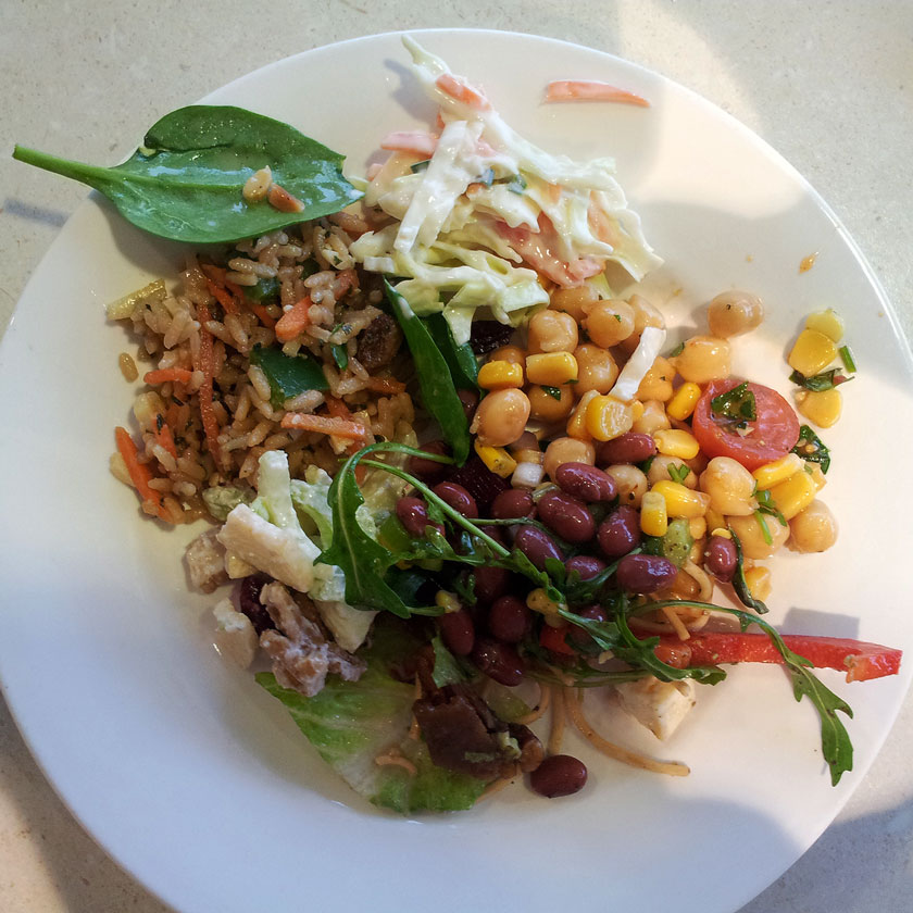 Sizzler Salad Bar: My third serving: A small amount more of my favourite salads