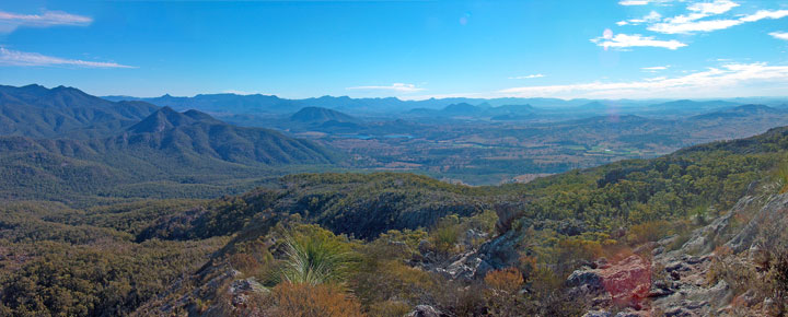 The view from atop Mt Maroon