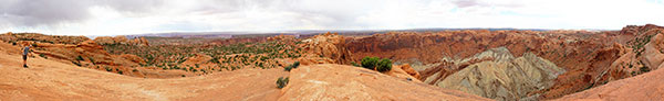 A panorama of a canyon