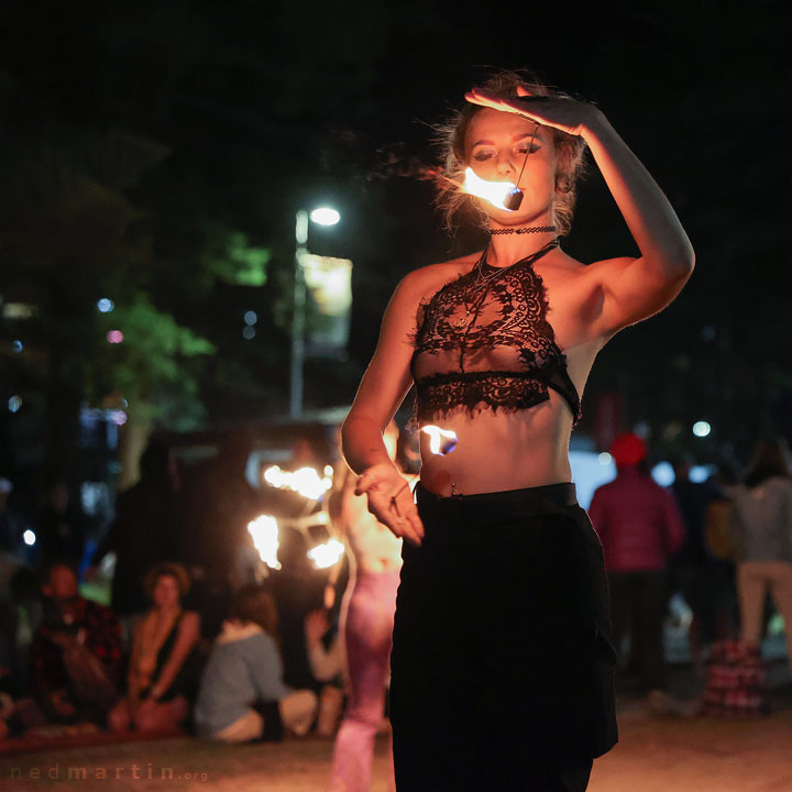 Fire Twirling at Burleigh Bongos