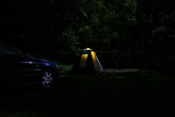 Camping: Tent set up at Mount Tamborine