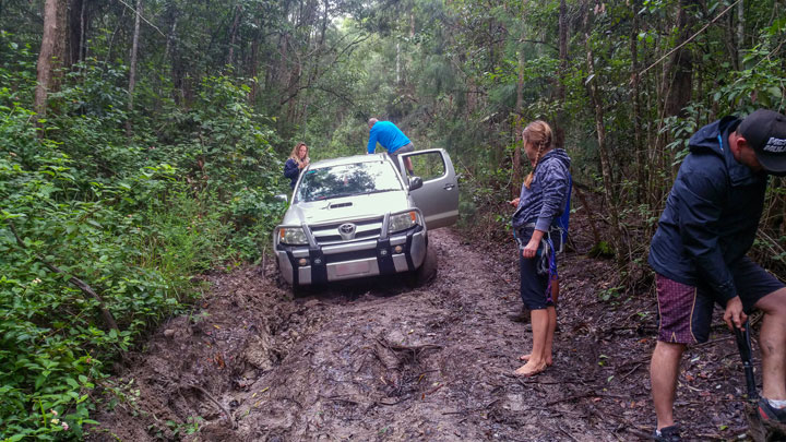 The roads were somewhat slippery — photo by Bronwen