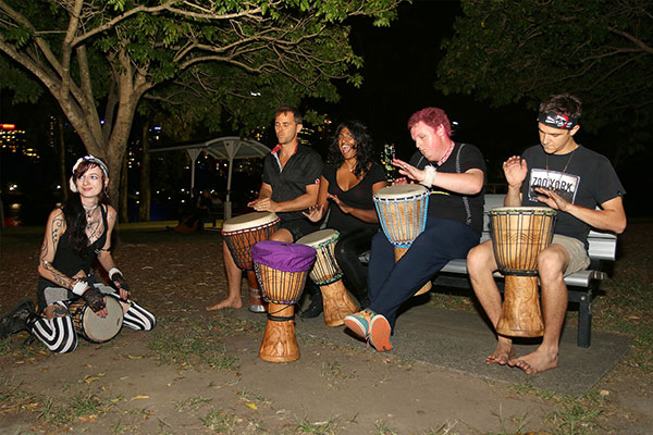 The night’s music at Sunset Gathering