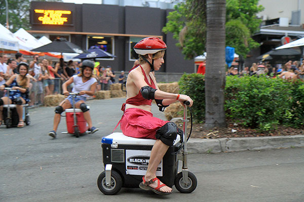 Bronwen looking very serious in her 1000w Esky Race