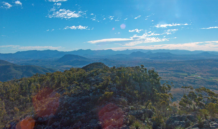 The view from atop Mt Maroon